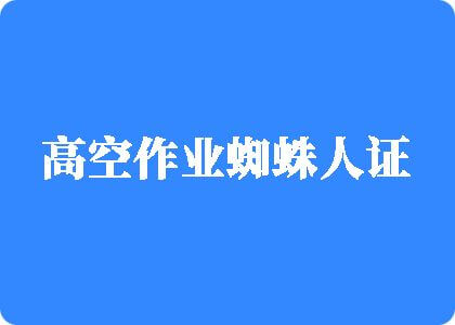 大鸡巴日逼黄色网站高空作业蜘蛛人证